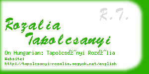 rozalia tapolcsanyi business card